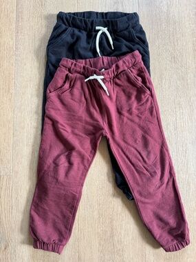 Old Navy Drawstring Jogger Pants - Black and Burgundy